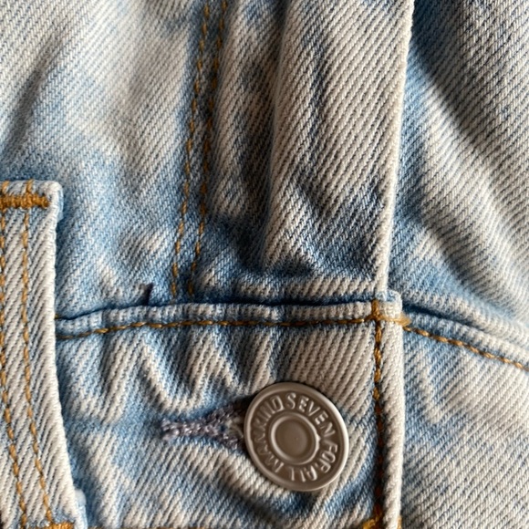 7 For All Mankind High Waist Skinny Jeans Light Wash Distressed Size 24 - Picture 4 of 10